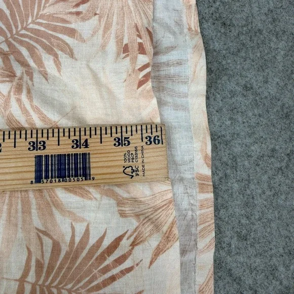 Faherty Gemina Linen Peach‎ Palms Linen Pintuck Sundress Medium Relaxed Pockets - Picture 10 of 11